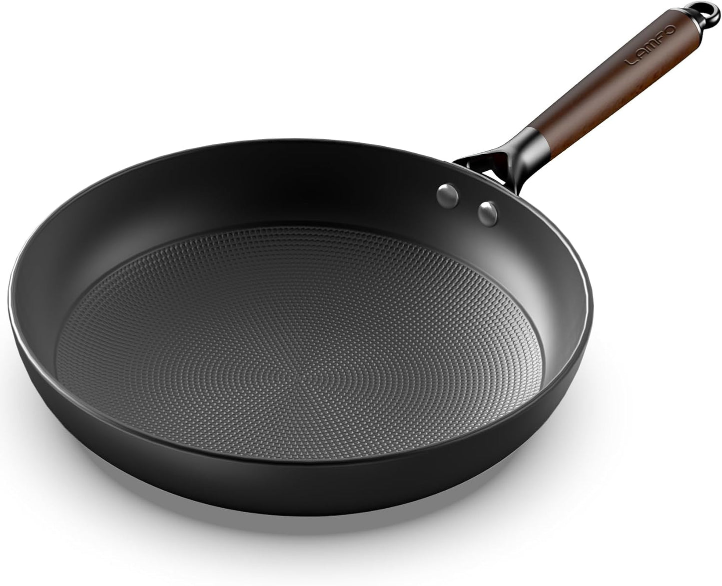 Cast Iron Pan 10 Inch Non Stick Frying Pan with Removable Handle