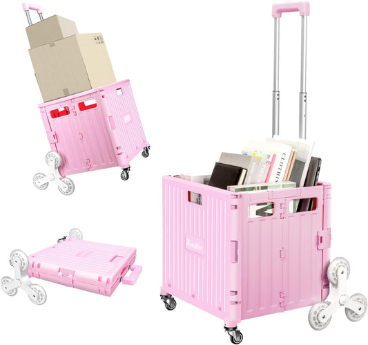 Foldable Rolling Cart for Stair Climbing: Perfect for Grocery Trips