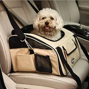 Pettom Pet Car Booster Seat Carrier for Small Dogs and Cats