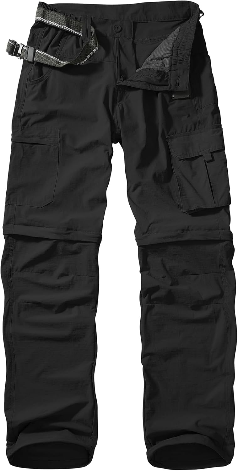 Mens Hiking Pants Convertible Quick Dry for Travel and Fishing