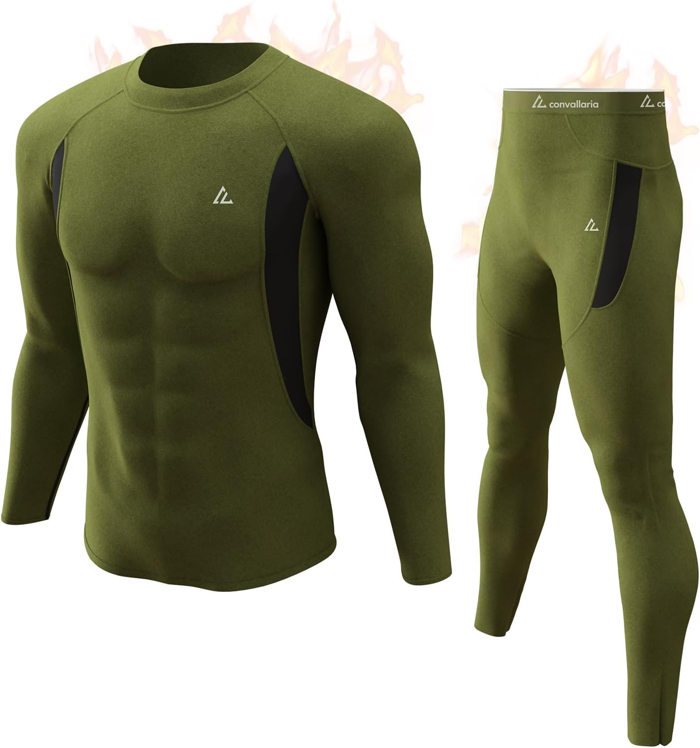 CL convallaria Thermal Underwear Long Johns Set for Men