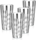 Stainless Steel Drinking Glasses 19 oz Insulated Tumbler 4 Pack
