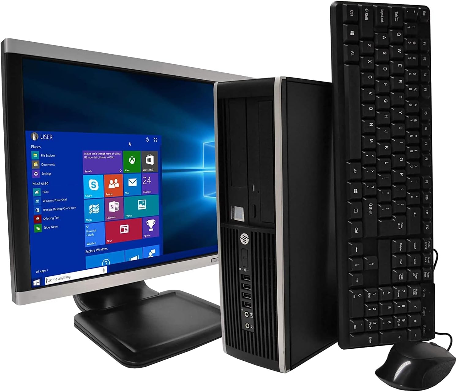 HP Elite Desktop PC with Intel Core i5 and 19 Inch Monitor