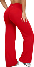 High Waist Women's Stretch Straight Leg Yoga Pants - Soft Brushed