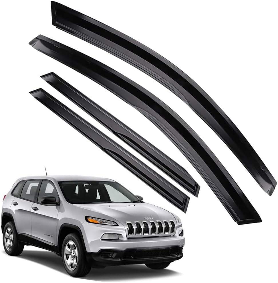 Rain Guards for Jeep Cherokee 2014-2023 - Durable Window Deflectors