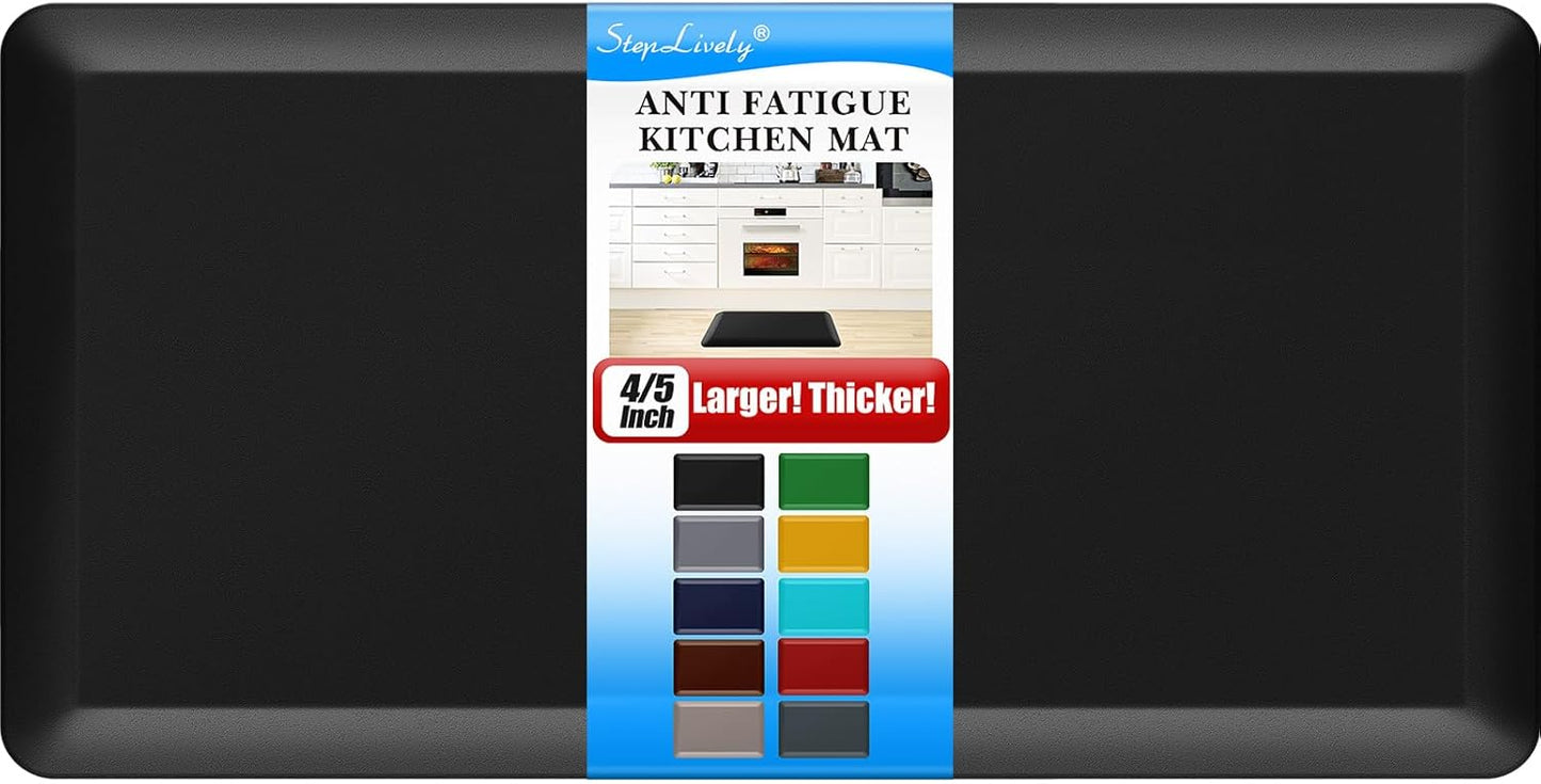 Cushioned Anti Fatigue Kitchen Mat - Easy to Clean & Non-Slip