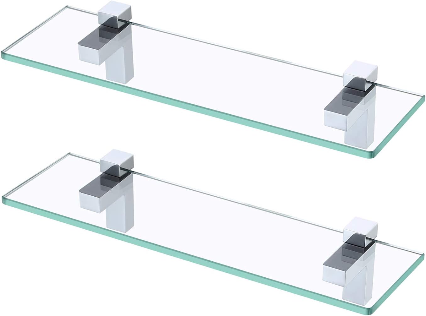 KES Glass Shelves for Bathroom - Tempered Glass Shelf 16 Inch