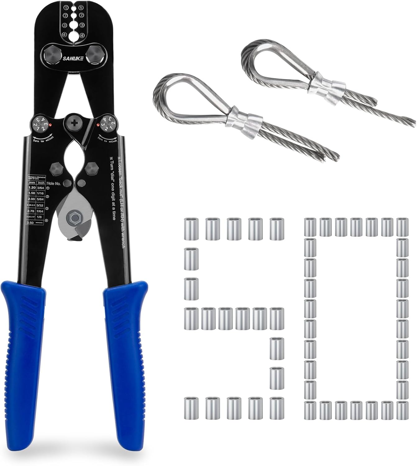 Professional Wire Rope Crimping Tool Kit for Versatile Use