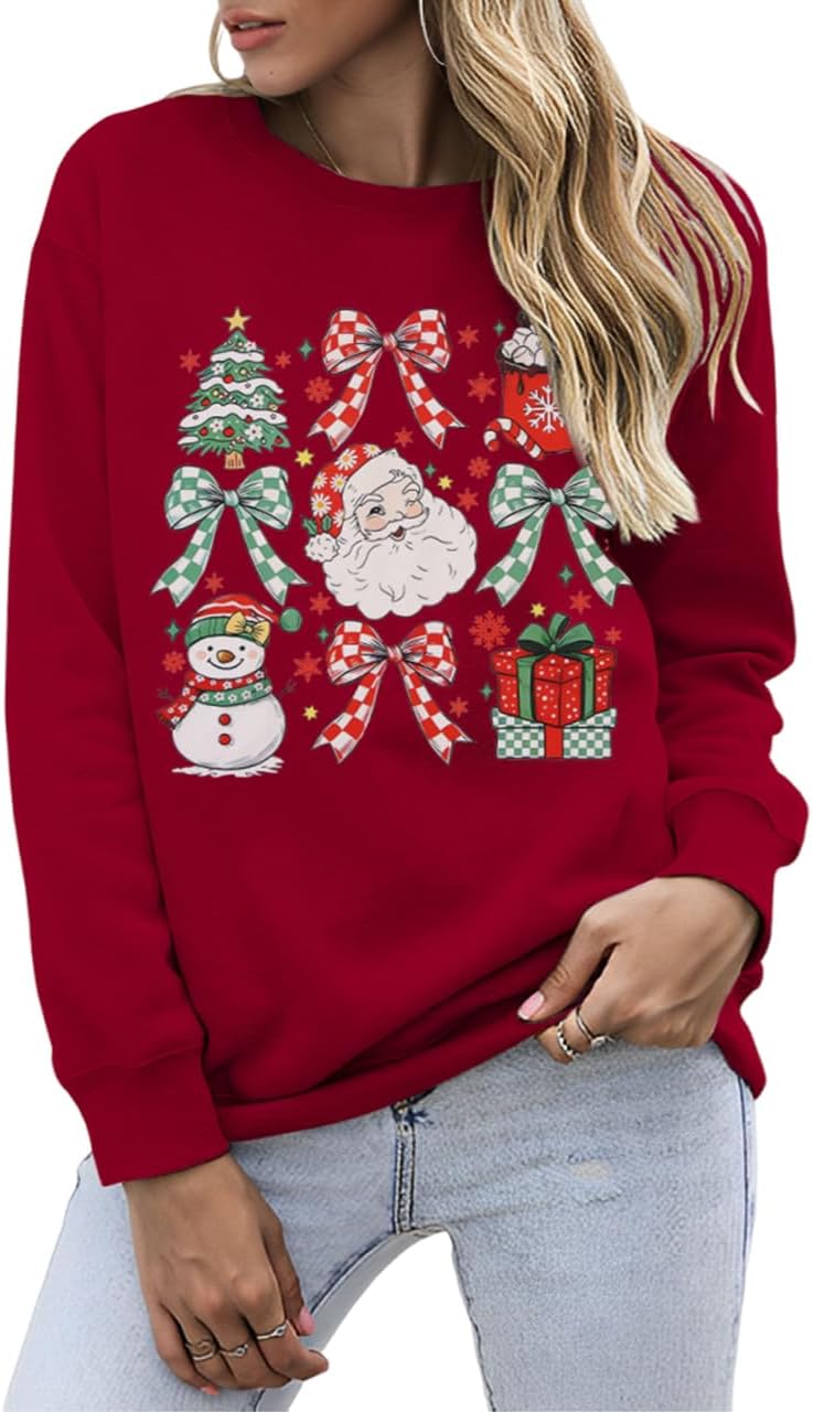 MODNTOGA Women's Santa Sweatshirt - Festive Holiday Cheer!