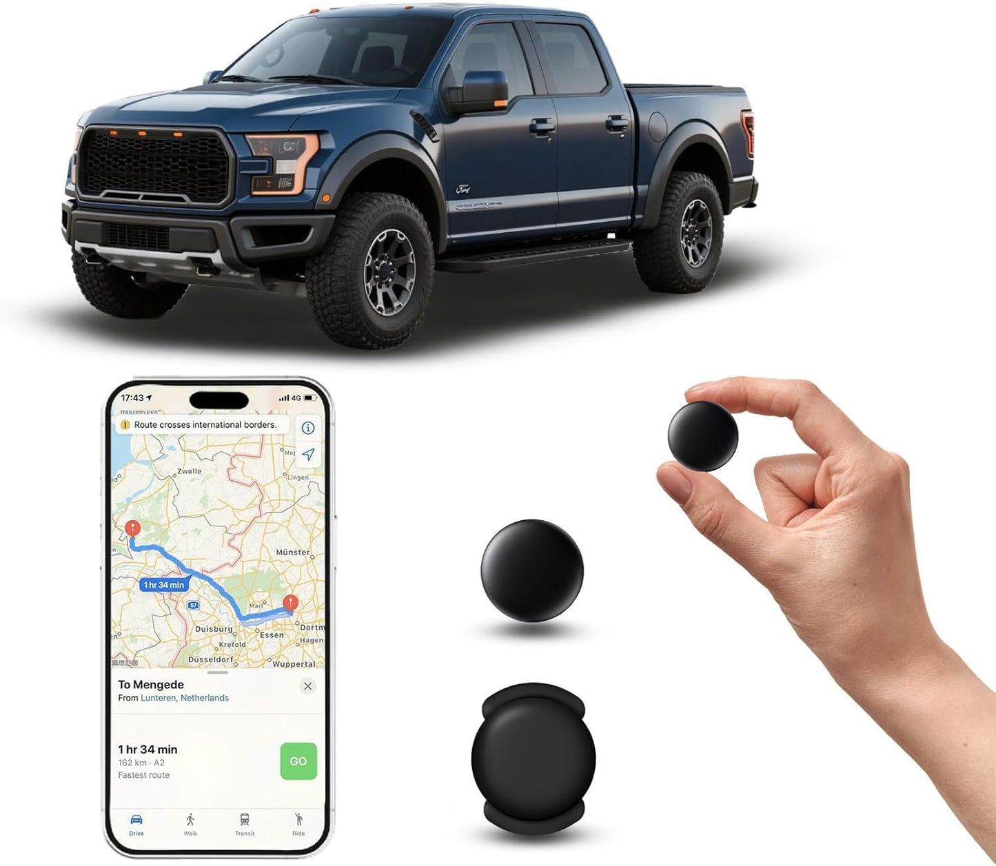 Hidden Magnetic Mini GPS Tracker for Vehicles - Real-Time Locator