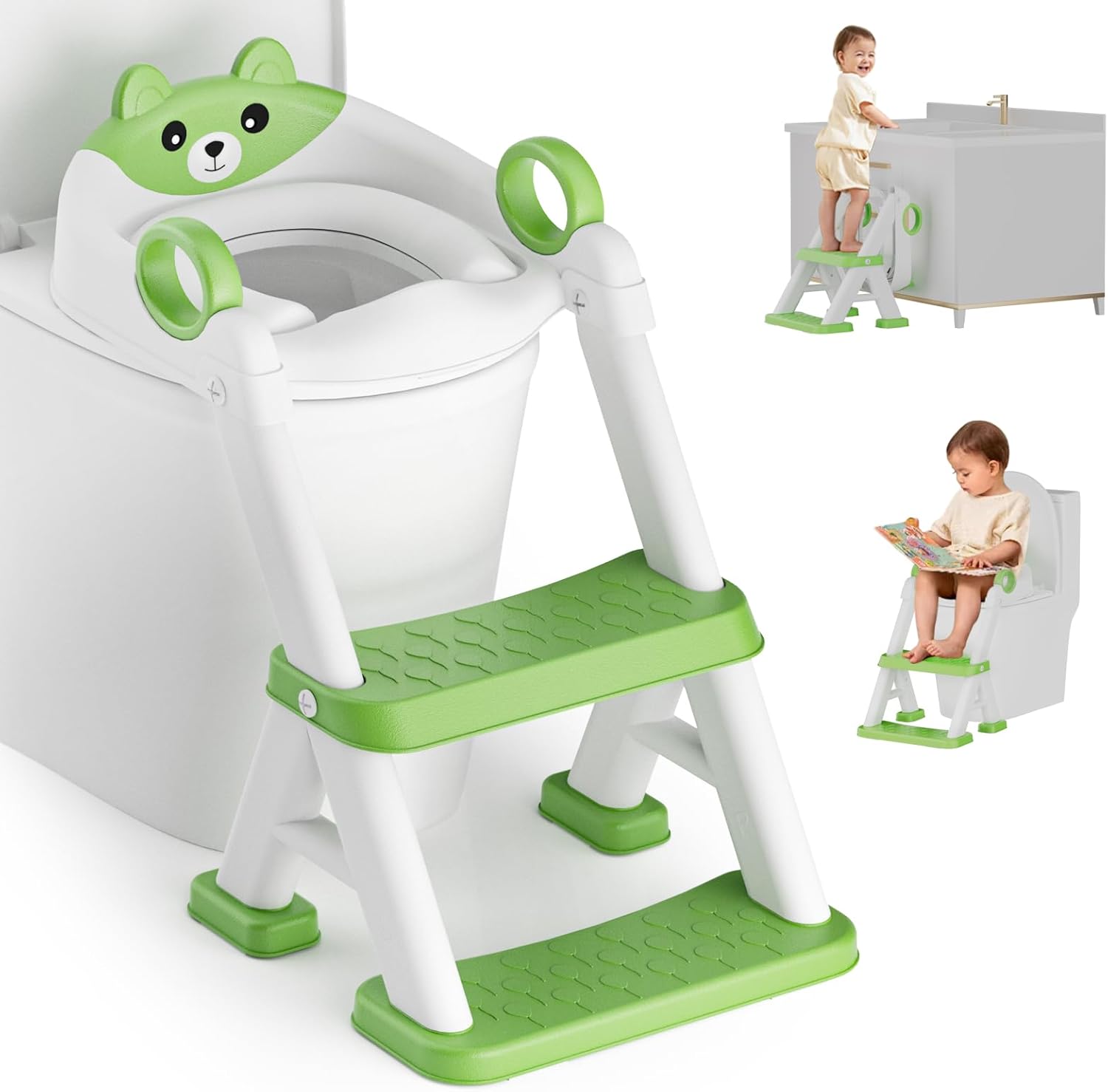Potty Training Seat with Steps for Toddlers - Safe and Adjustable