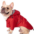 Red Dog Raincoat Small - Double Layer Zip Poncho with Hood