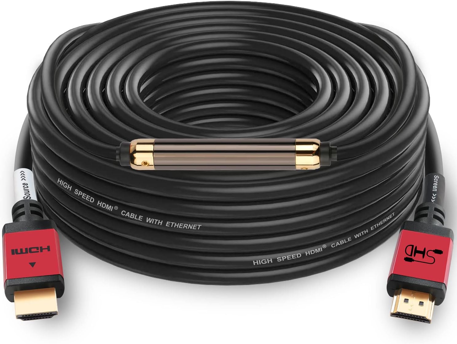 75 Feet HDMI Cable with Signal Booster for 4K and 3D Support