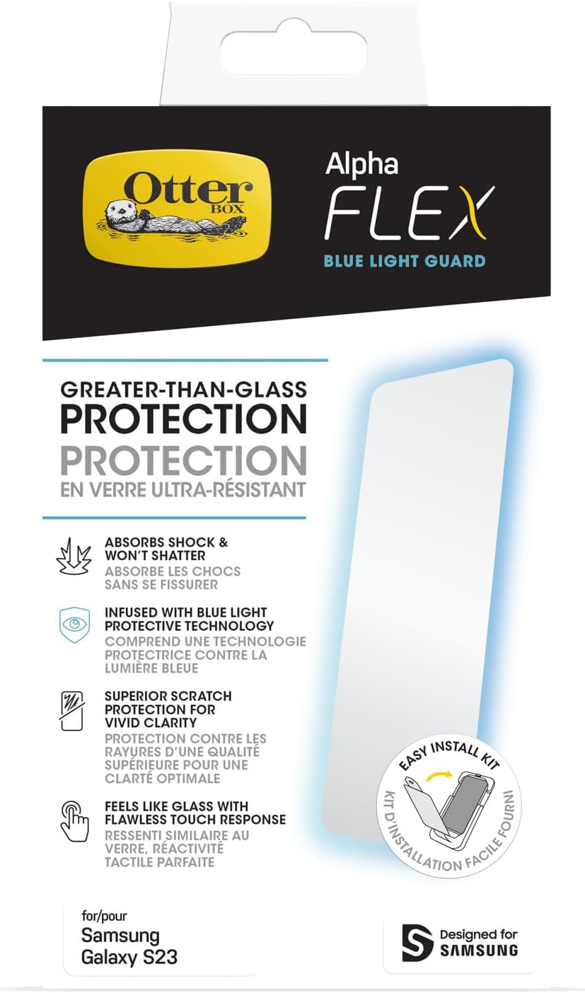OtterBox Alpha Flex Screen Protector for Galaxy S23 - Flawless Fit