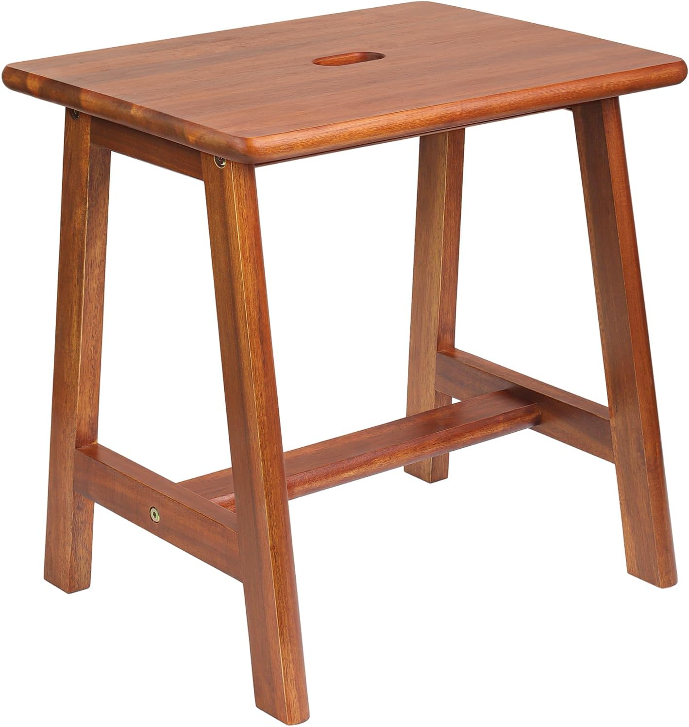 Rectangular Acacia Wood Stool - Stylish and Versatile Design