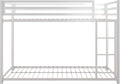 DHP Miles Low Metal Twin-Over-Twin Bunk Bed - Space-Saving