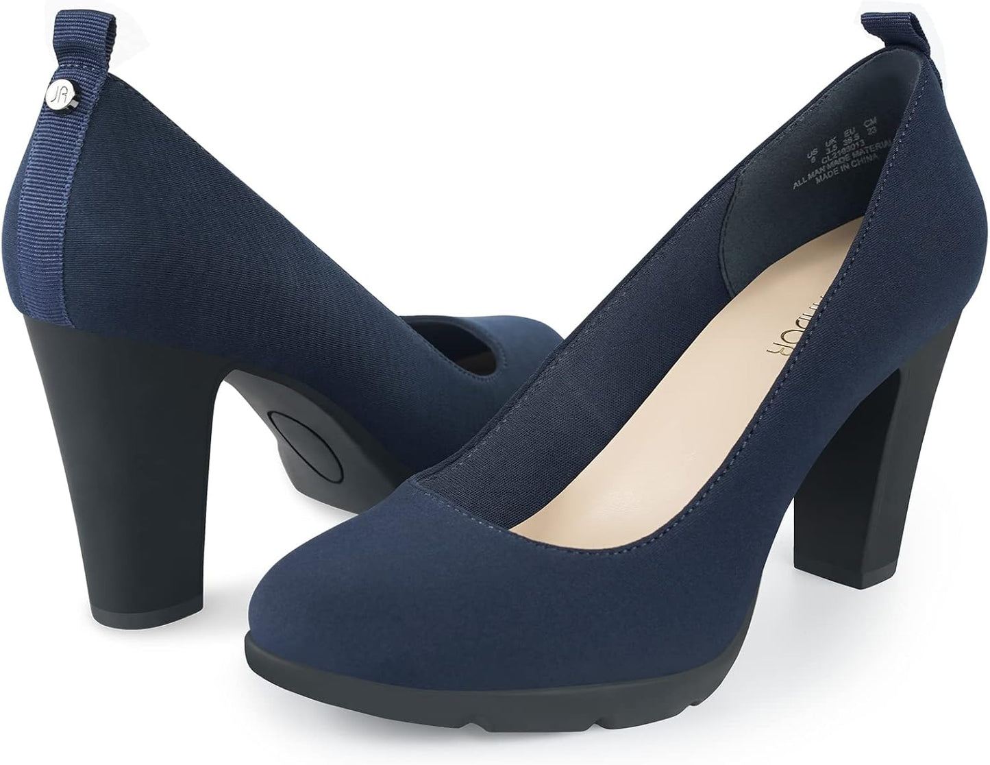 JENN ARDOR Women's Pumps with Chunky Heels for Comfort