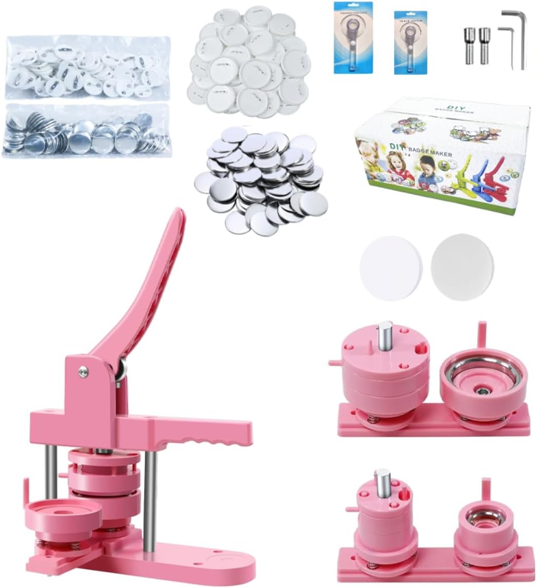 Button Maker Machine Kit for DIY Crafts and Personalized Badges