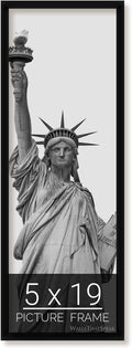 wallsthatspeak 5x19 Black Picture Frame for Posters and Puzzles