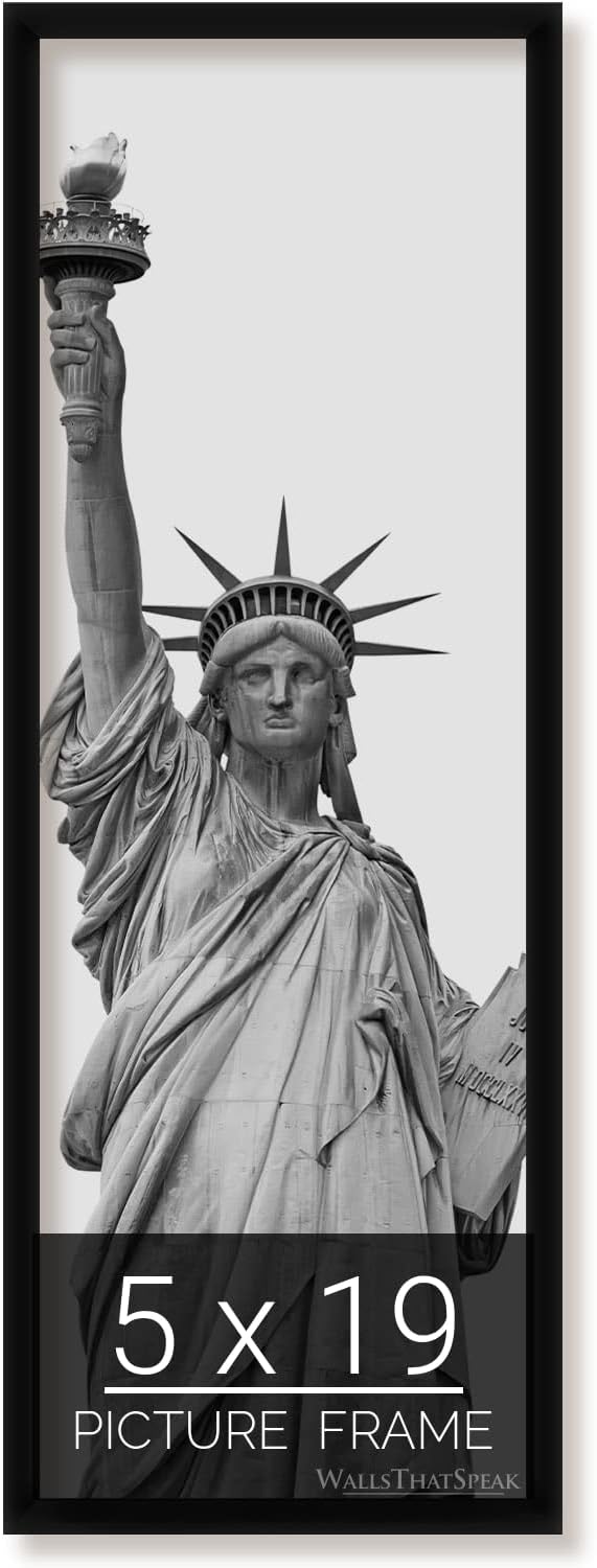 5x19 Black Picture Frame for Puzzles, Posters, and Photos