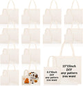 Mini Canvas Tote Bags 24 Pack - Ideal for DIY Party Favors