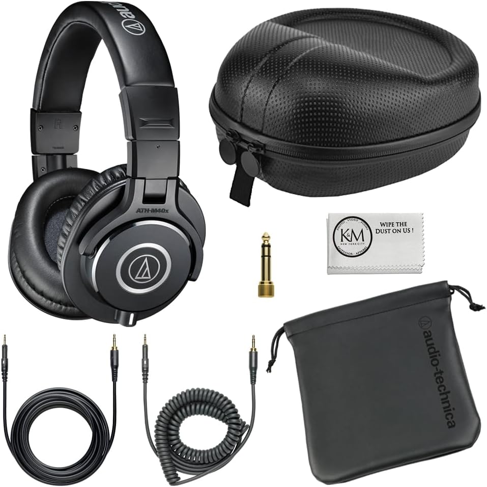Audio-Technica ATH-M40x Studio Monitor Headphones Bundle Review