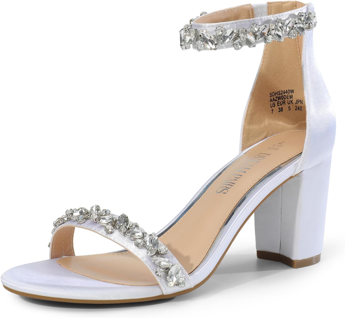 DREAM PAIRS Women's Chunk Low Heel Pump Sandals for Comfort