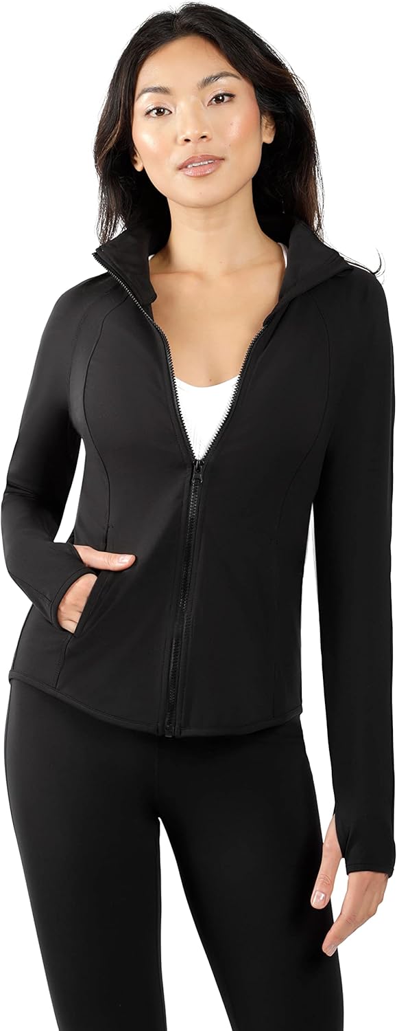 Yogalicious Womens Ultra Soft Full Zip Yoga Jacket with Pockets