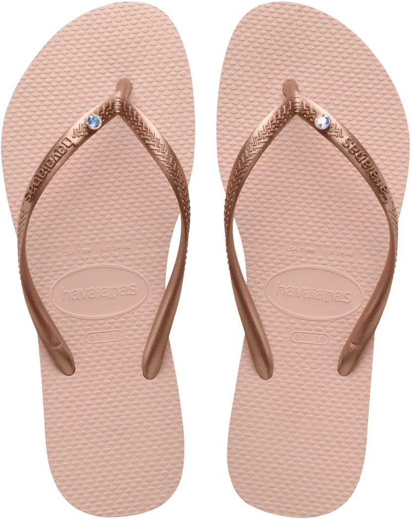 Havaianas Women's Slim Crystal Flip Flops for Summer Fun