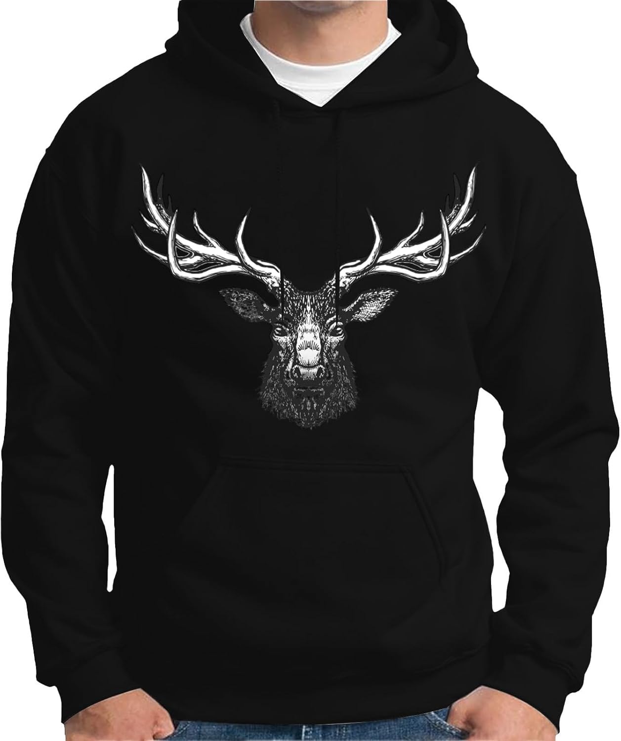 Cute Santa Print Ugly Christmas Hoodie - Festive Cheer!