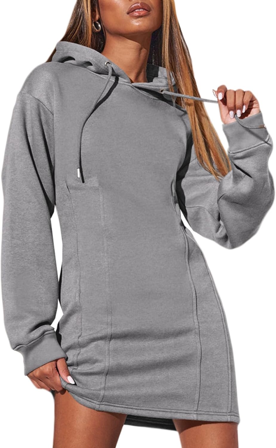 AlvaQ Womens Hoodie Dresses for Casual Fall Winter Style