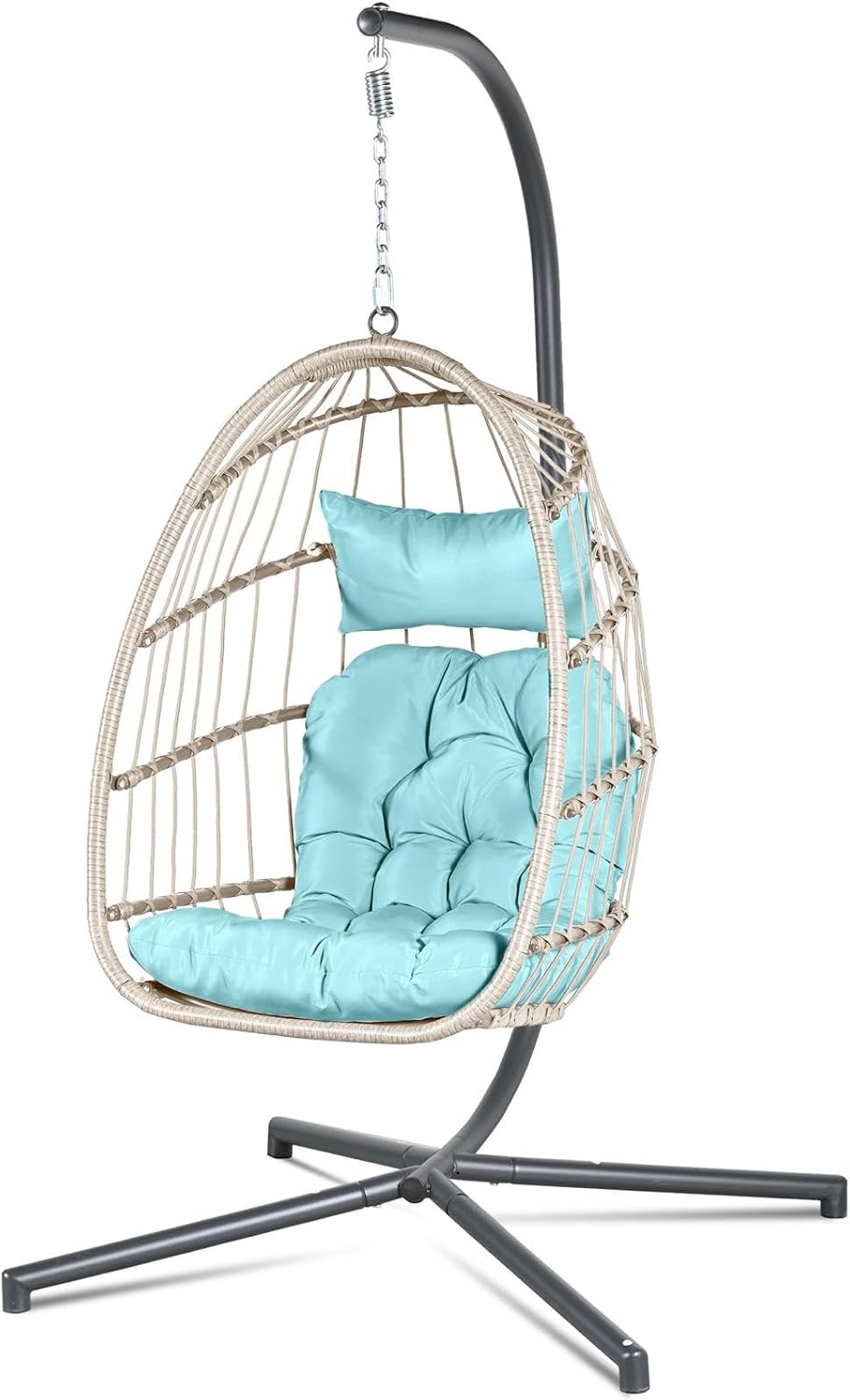 Econohome Hanging Egg Chair with Stand for Indoor Outdoor Use