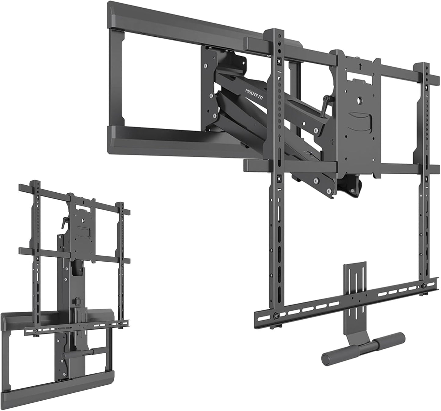 Mount-It! Drop Down Fireplace TV Mount - Spring Assisted Mantel Mount