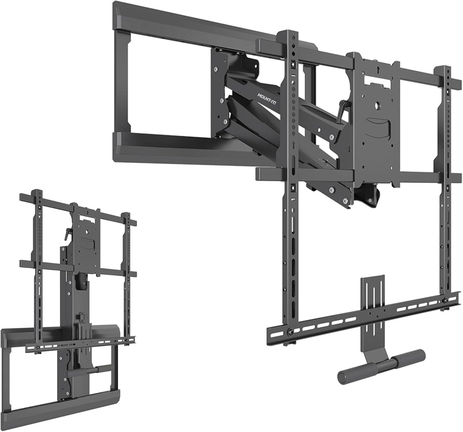 Mount-It! Drop Down Fireplace TV Mount - Spring Assisted Mantel Mount