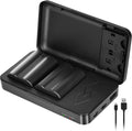 EN-EL15C 2 Pack Batteries with Charger Case for Nikon Cameras - Travel