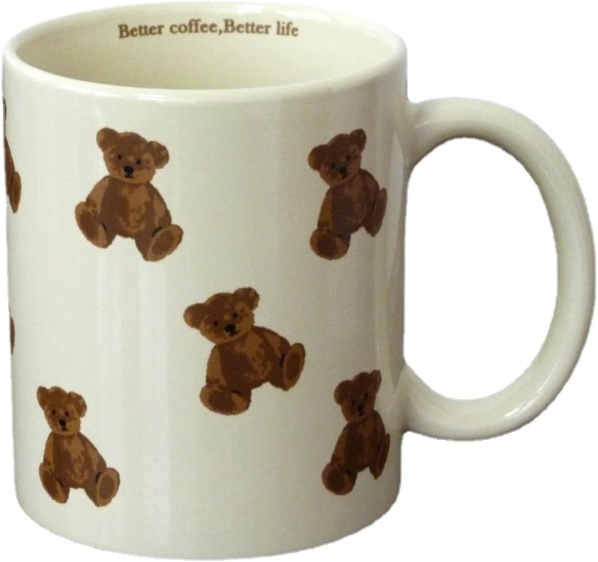 Cute Vintage Cartoon Bear Ceramic Mug - 12oz Funny Gift
