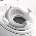 Baby Potty Training Toilet Seat with Soft Cushion Handles - Grey