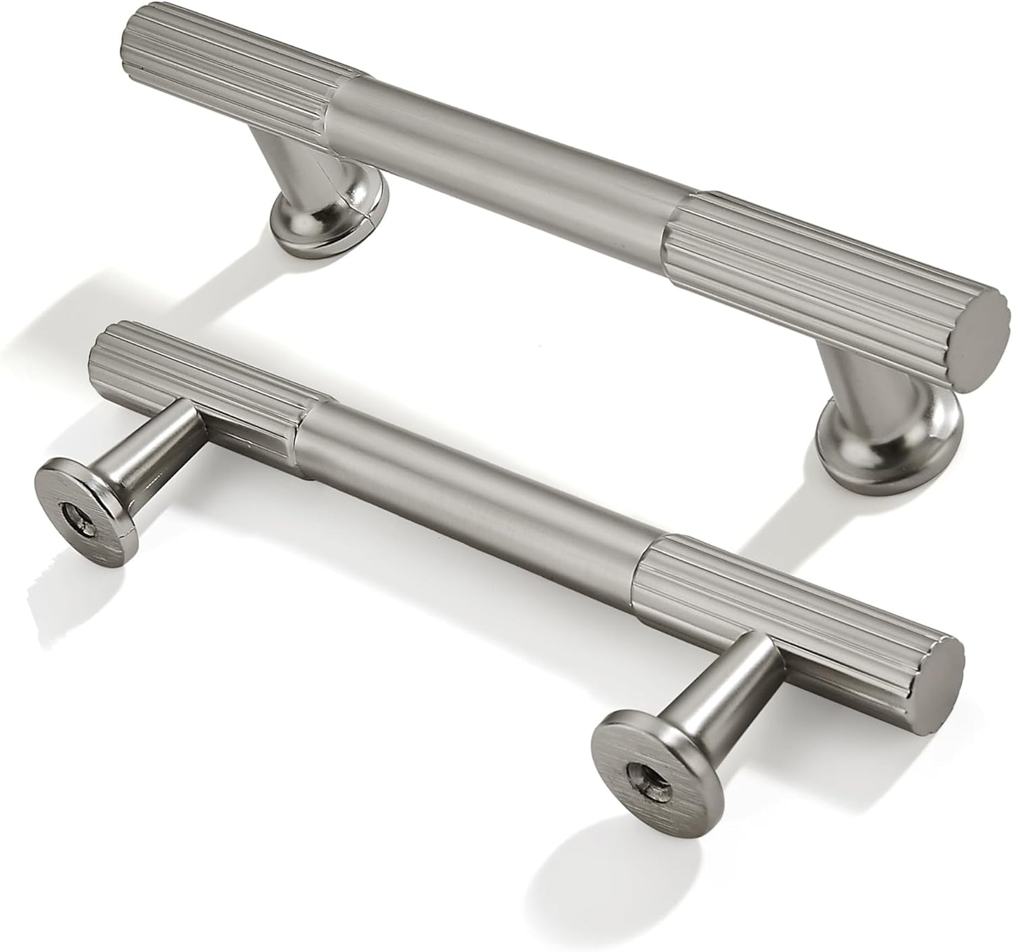 10-Pack 3-3/4 Inch Hole Center Brushed Satin Nickel Cabinet Pulls