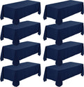 8 Pack Navy Blue Tablecloth 60 x 102 in Rectangle - Event Ready