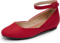 DREAM PAIRS Women's Dress Flats Ballet Low Wedge Round (Style Q62G)