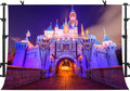 10x7Ft Disneyland Night Scene Fantasy Castle Background - Photo Party
