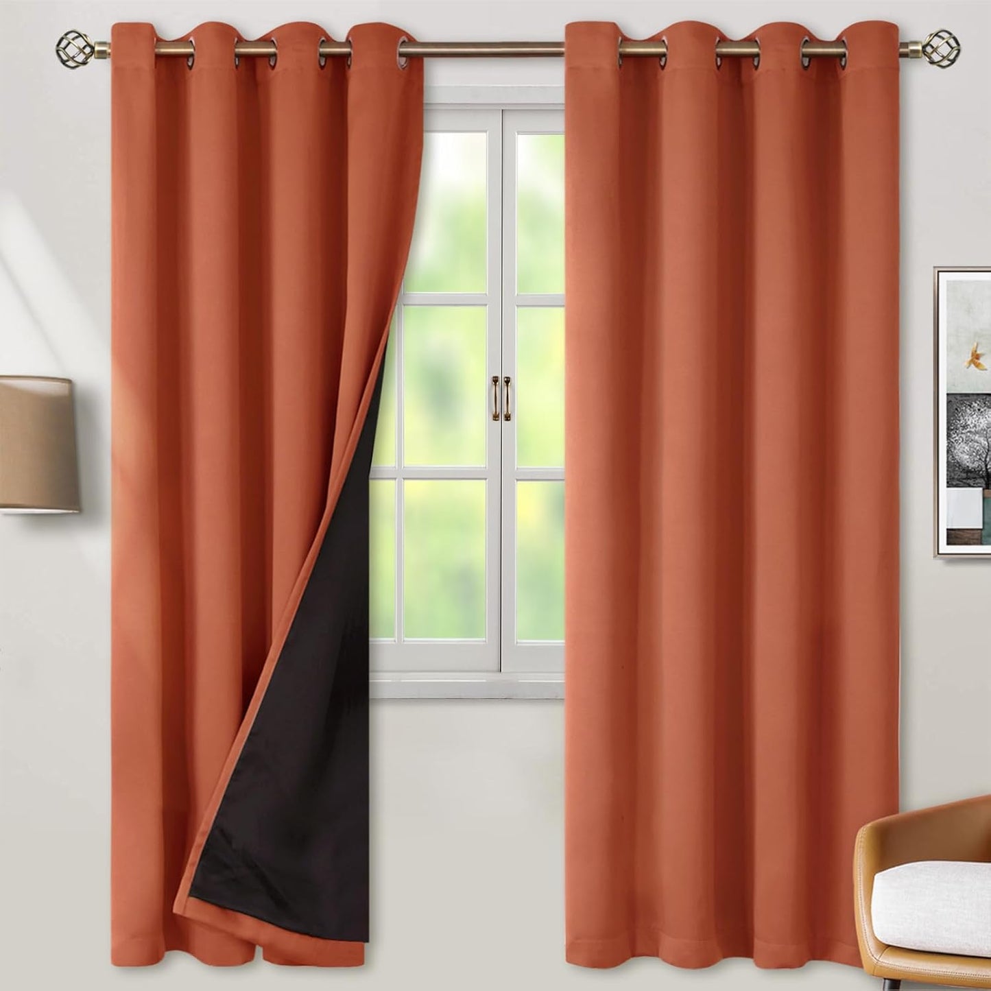 BGment Thermal Insulated Blackout Curtains for Total Light Blocking