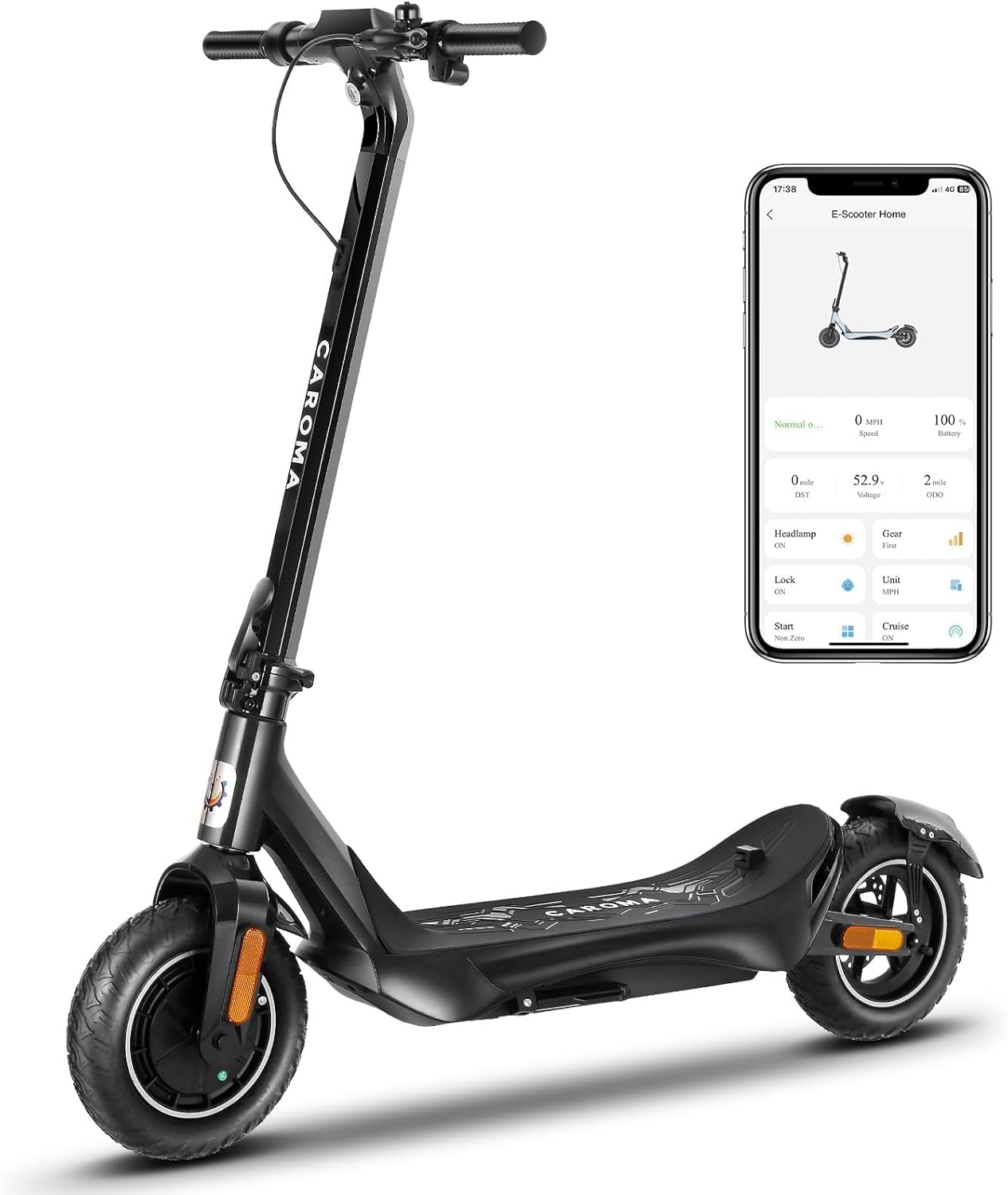 Caroma Electric Scooter for Adults with 850W Motor and Speed