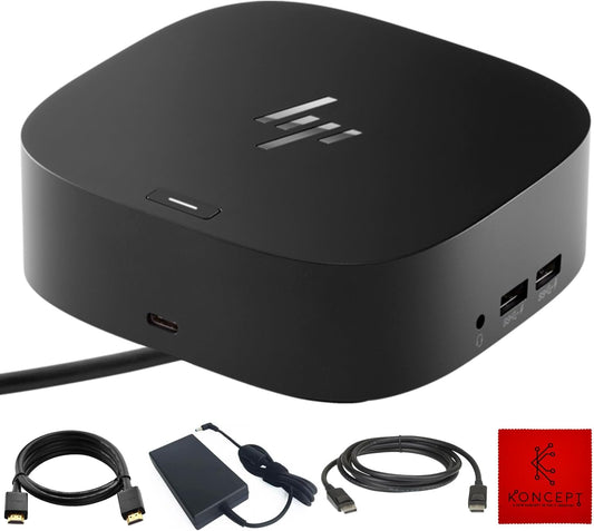 HP Docking Station for Laptop Dual Monitor and Charging Bundle