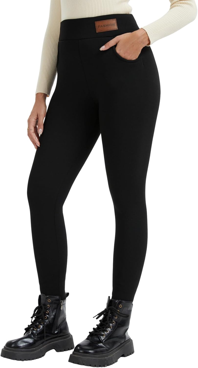 Women's Thermal Fleece Lined Leggings for Winter Warmth