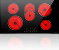 Noxton 36 in Electric Cooktop 5 Burner Radiant Ceramic - Fast Heat