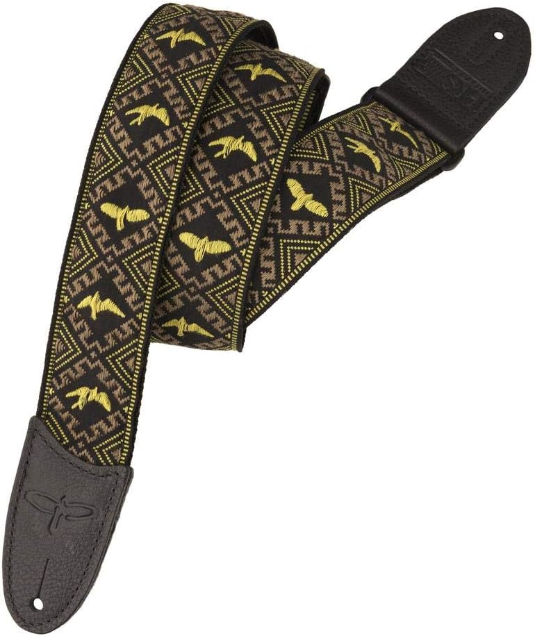 PRS Hootenanny Style 2 Guitar Strap - Yellow Birds
