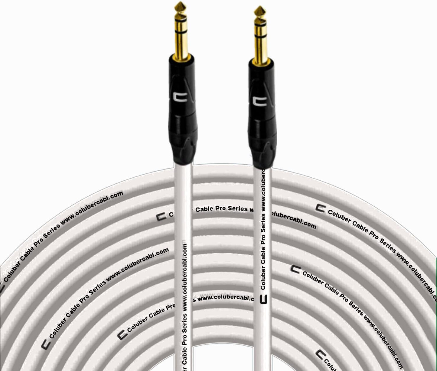 Coluber Cable 1/4 TRS Male to Male - 100 Feet for Audio Needs