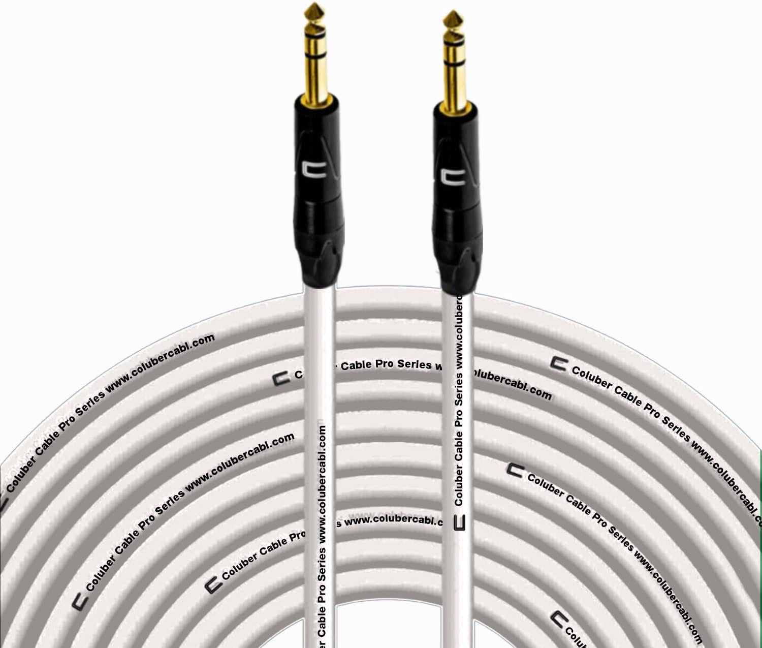 Coluber Cable 1/4 TRS Male to Male - 100 Feet for Audio Needs