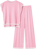 Ekouaer Womens Knit Sweater Set 2-Piece Lounge Outfit - Soft